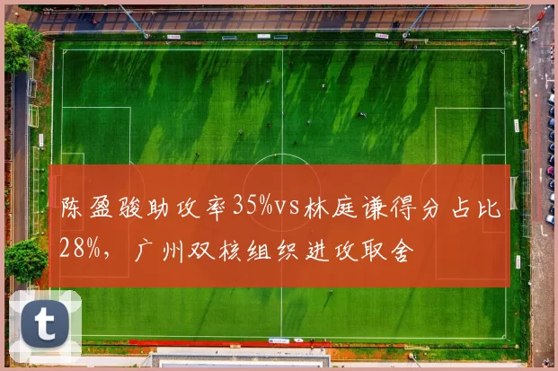 陈盈骏助攻率35%vs林庭谦得分占比28%，广州双核组织进攻取舍